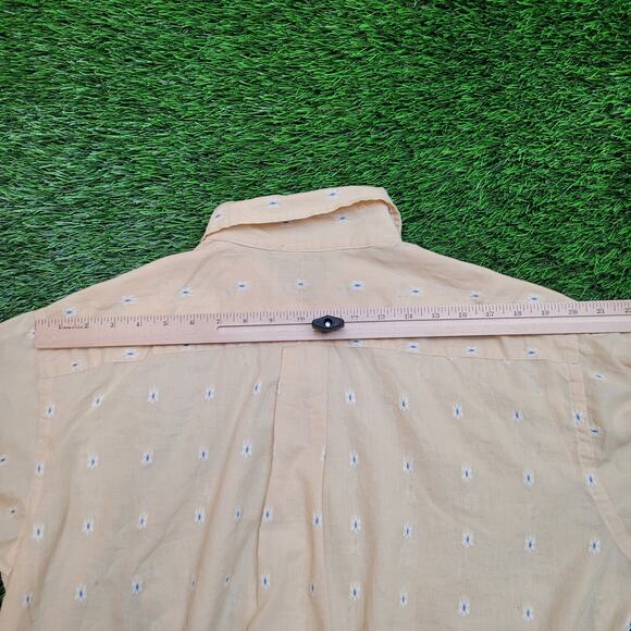 Vintage 70s Nicola Mancini Embroidered Disco Button Shirt Mens XXL 17.5 Peach - Picture 11 of 13